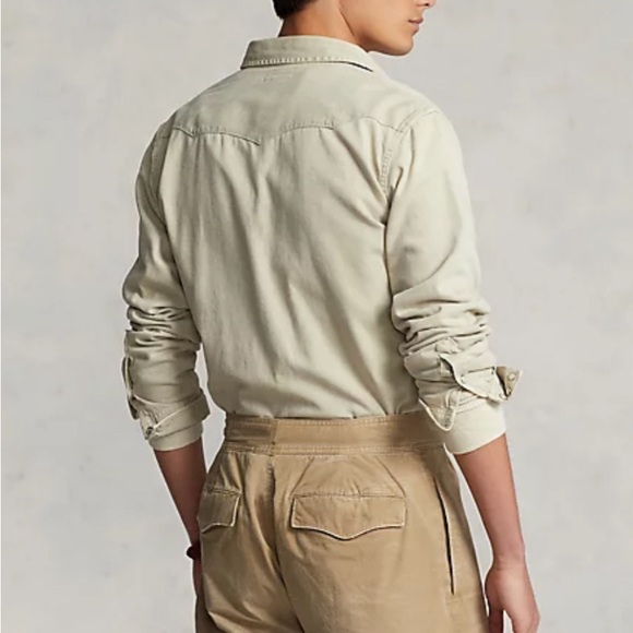 Polo Ralph Lauren Garment-Dyed Denim Western Shirt - Picture 2 of 7